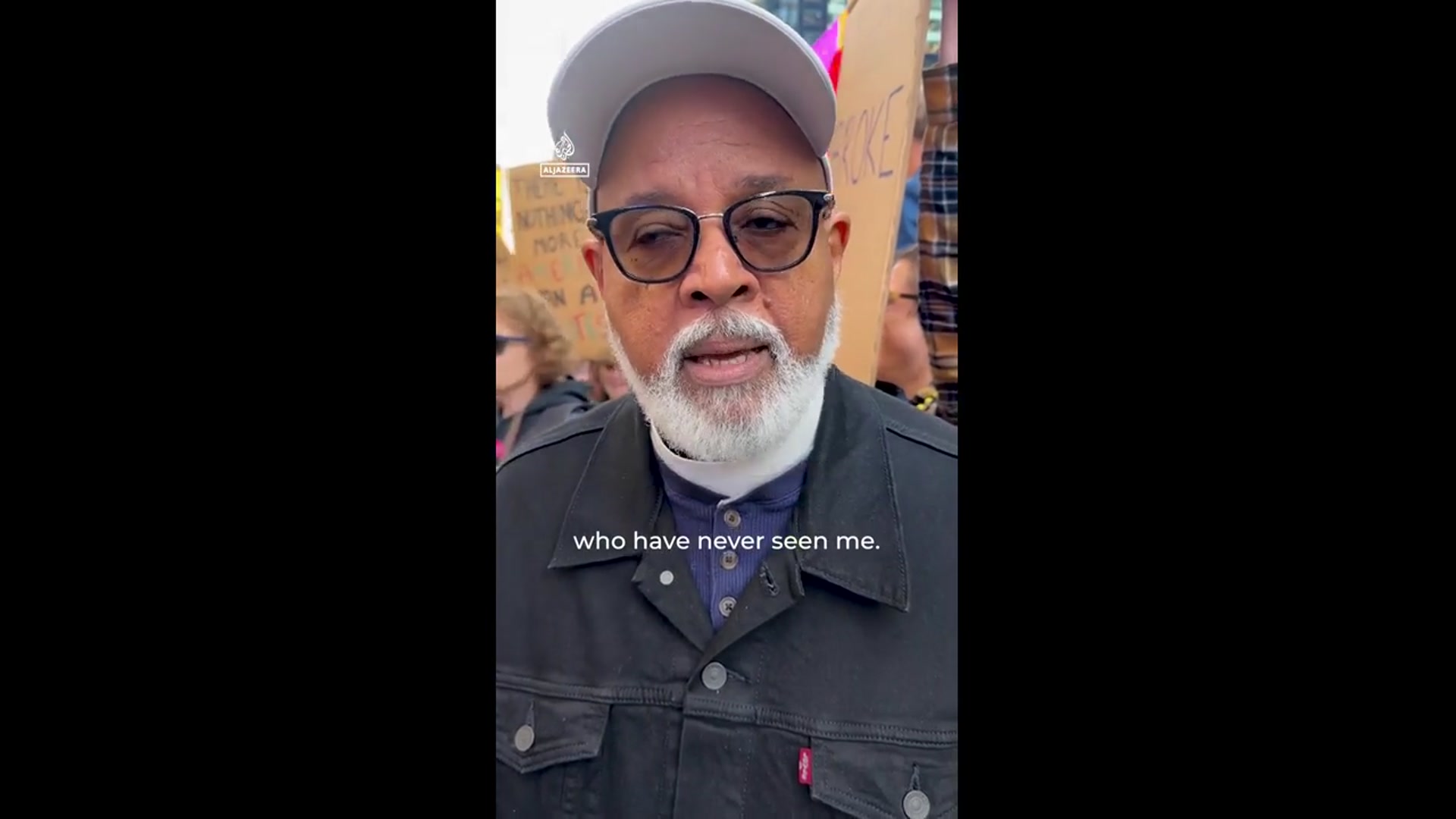 'Video thumbnail for ‘No Kings’ protesters flood NYC on day of anti-Trump rallies across US'