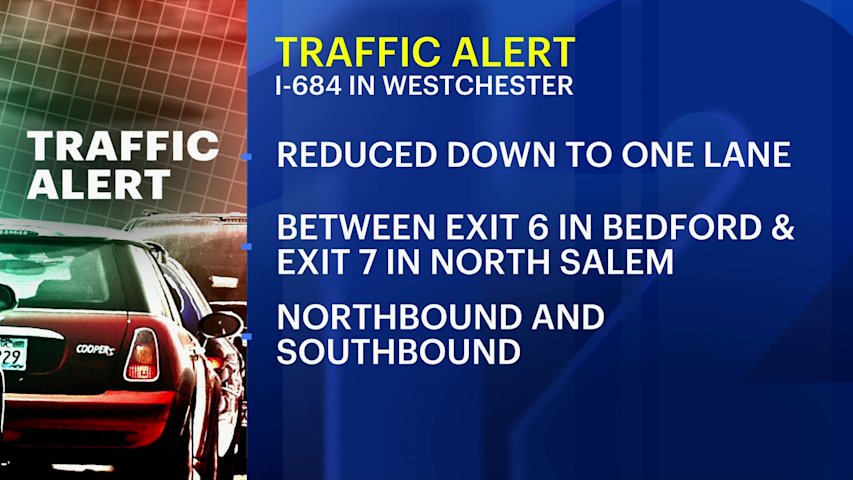 Video thumbnail for I-684 in Westchester reduced to one lane between 2 exits