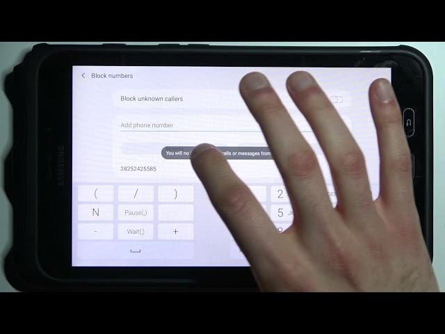 Video thumbnail for How to Block Number on SAMSUNG Galaxy Tab Active2 - Block Calls