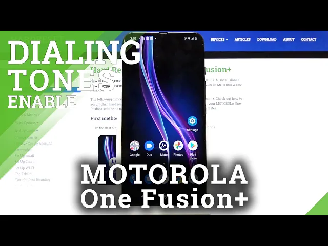 Video thumbnail for How to Manage Dial Pad Tones in MOTOROLA One Fusion+ - Dial Pad Sounds