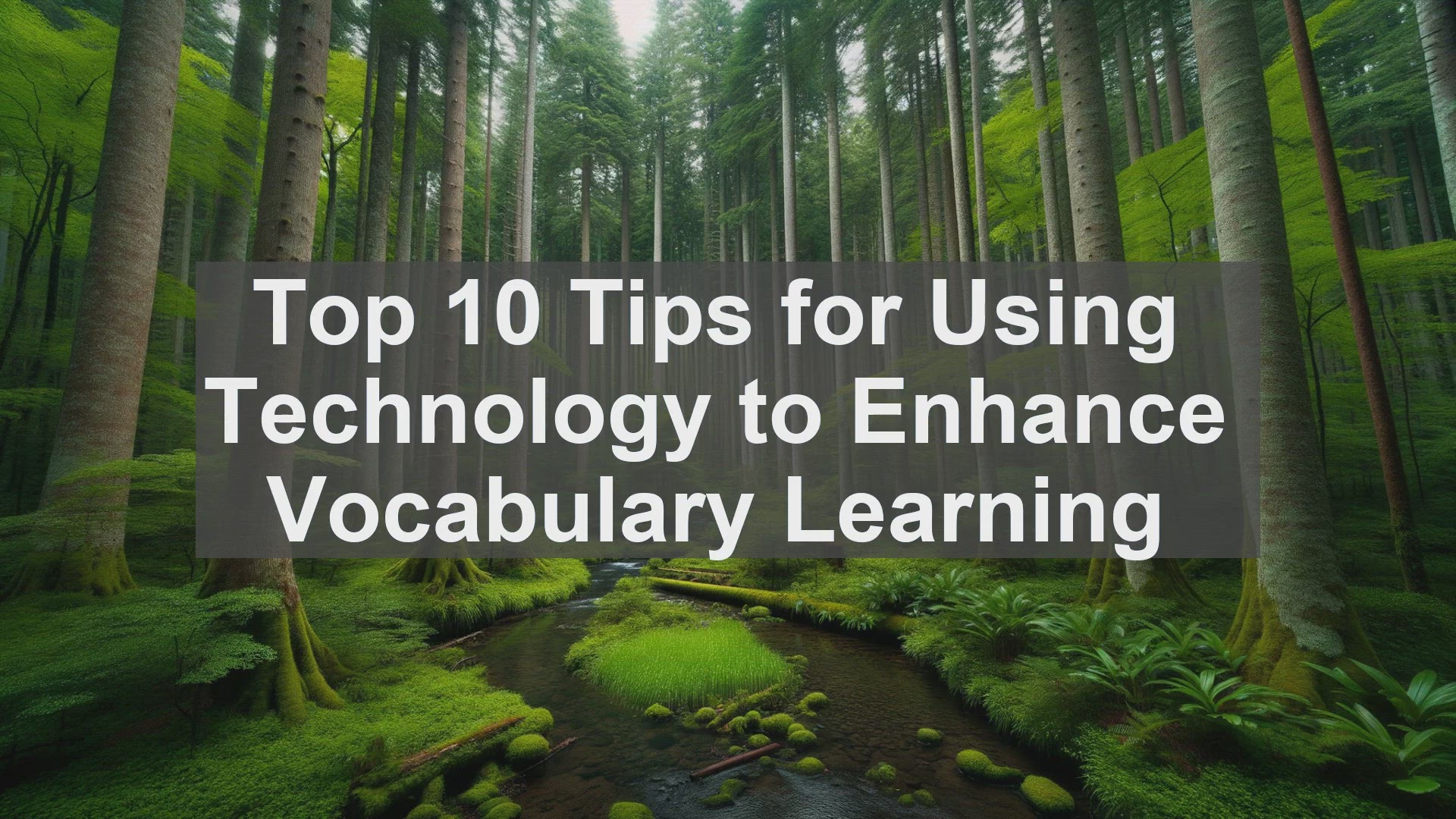 'Video thumbnail for Top 10 Tips for Using Technology to Enhance Vocabulary Learning'