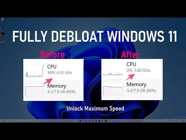 Video thumbnail for Fully Debloat Windows 11 To Unlock Maximum Performance