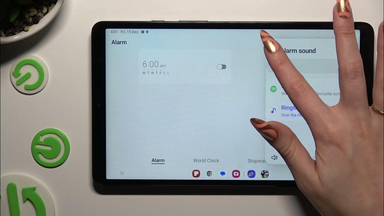 Video thumbnail for How to Set Up Alarm Clock on SAMSUNG GALAXY TAB A9 – Schedule Alarms