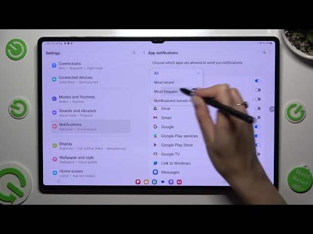 Video thumbnail for How to Turn On / Off App Notifications on Samsung Galaxy Tab S9 Ultra