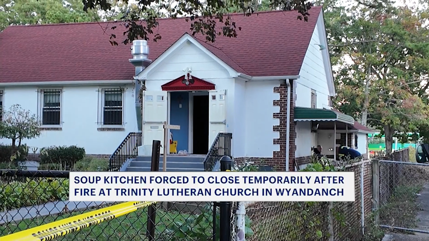 Video thumbnail for Soup kitchen forced to close temporarily after fire at Wyandanch church