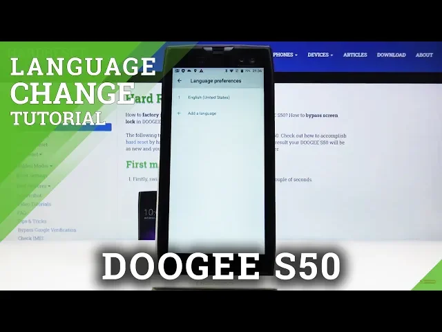 Video thumbnail for How to Change Language in DOOGEE S50 – Enter Language Settings