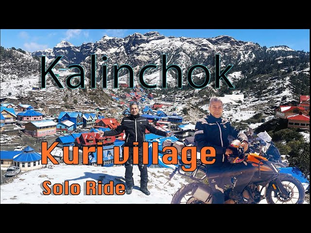 Video thumbnail for Kalinchok Kuri Village Motovlog. Live Snow fall on the way.