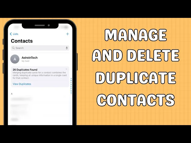 Video thumbnail for How to manage and delete duplicate contacts on iPhone