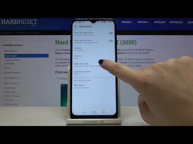 Video thumbnail for How to Set Up Date & Time on ALCATEL 3X 2020 – Time Settings