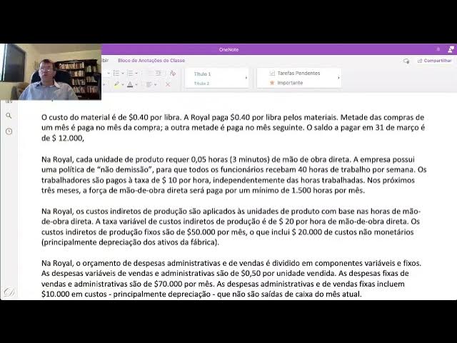 Video thumbnail for Mod 8 Planejamento de Lucros Orçamentos Parte 2 Exemplo Visão Geral