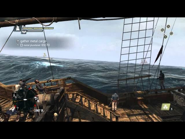 Video thumbnail for Assassin's Creed IV: Black Flag - Raise the Black Flag: Spy Glass a Brig & Gunboat Navel Battle