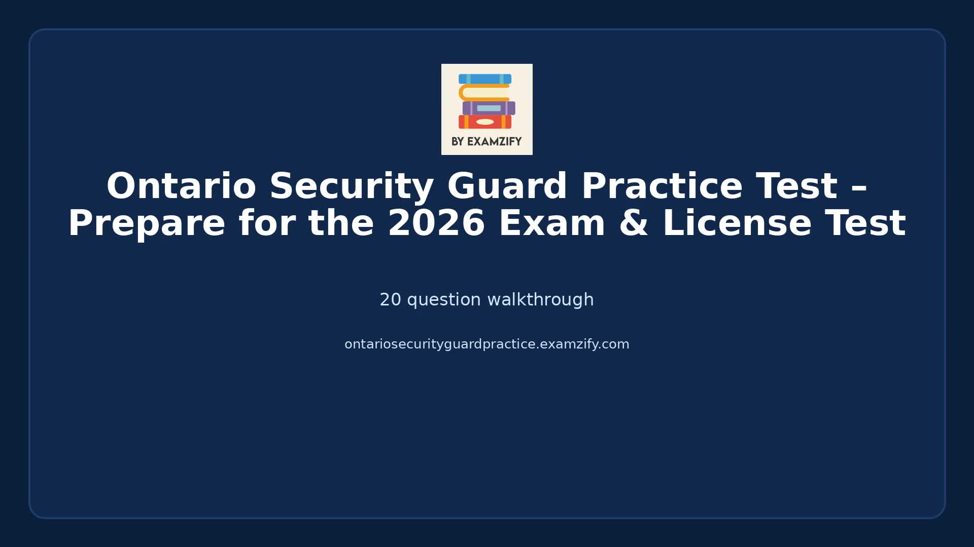 Video thumbnail for Ontario Security Guard Practice Test – Prepare for the 2026 Exam & License Test