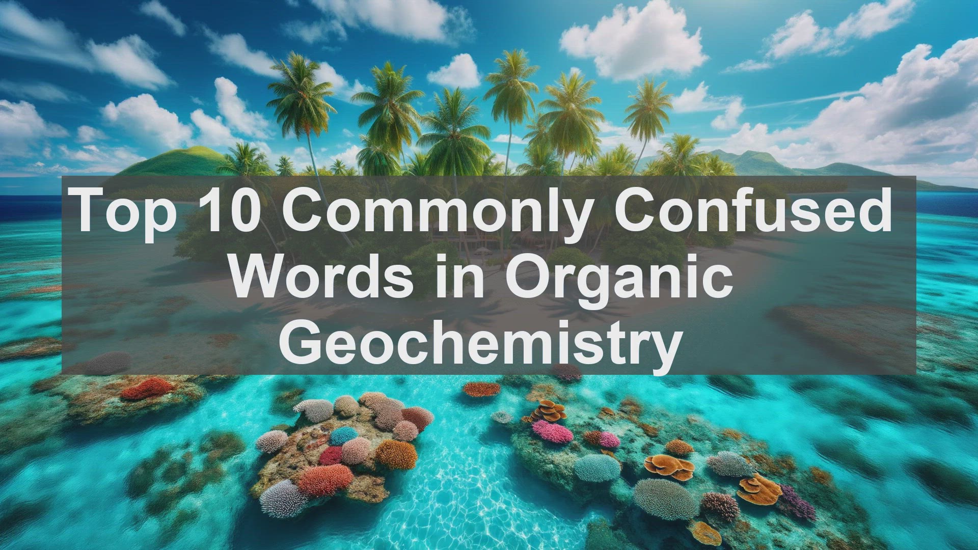 'Video thumbnail for Top 10 Commonly Confused Words in Organic Geochemistry'