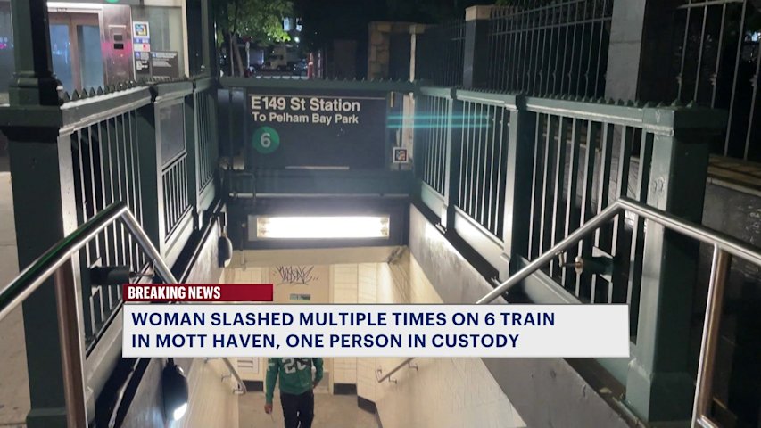 Video thumbnail for Woman slashed multiple times with a scalpel inside Mott Haven train station