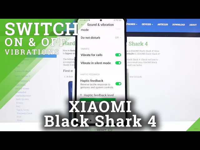 Video thumbnail for How to Enter Vibration Settings on XIAOMI Black Shark 4 - Open Vibration Settings