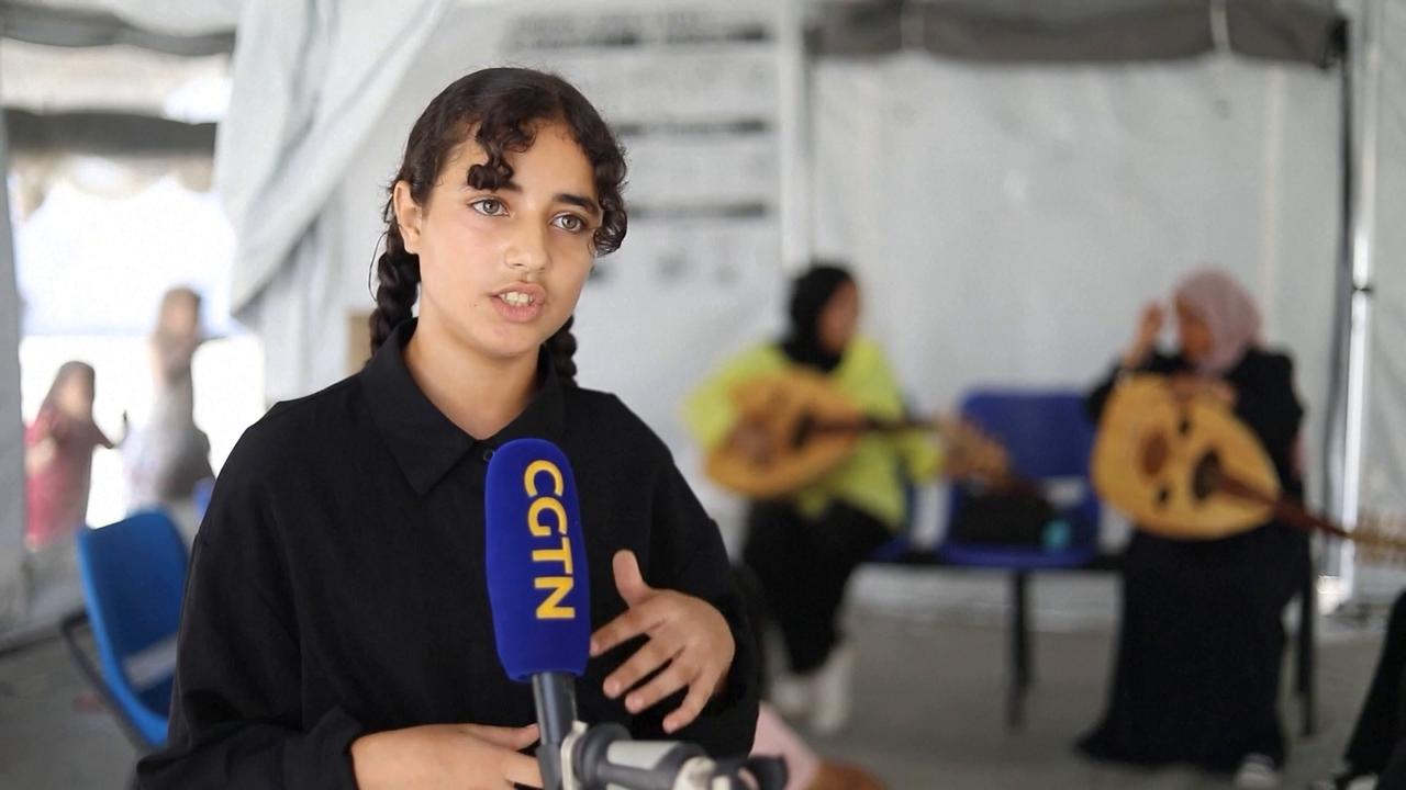Video thumbnail for Music offers hope amid turmoil for Gaza children.