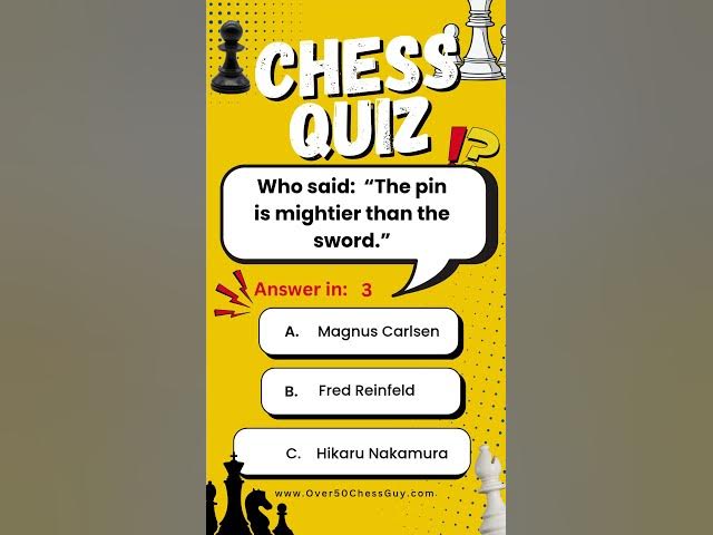 Video thumbnail for Which chess grandmaster said this #chess #quiz #chessquotes