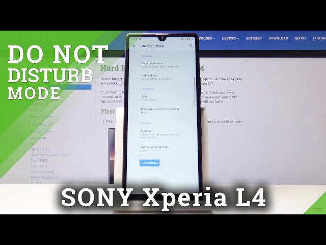 Video thumbnail for How to Enable Do Not Disturb Mode in SONY Xperia L4 – DND Settings