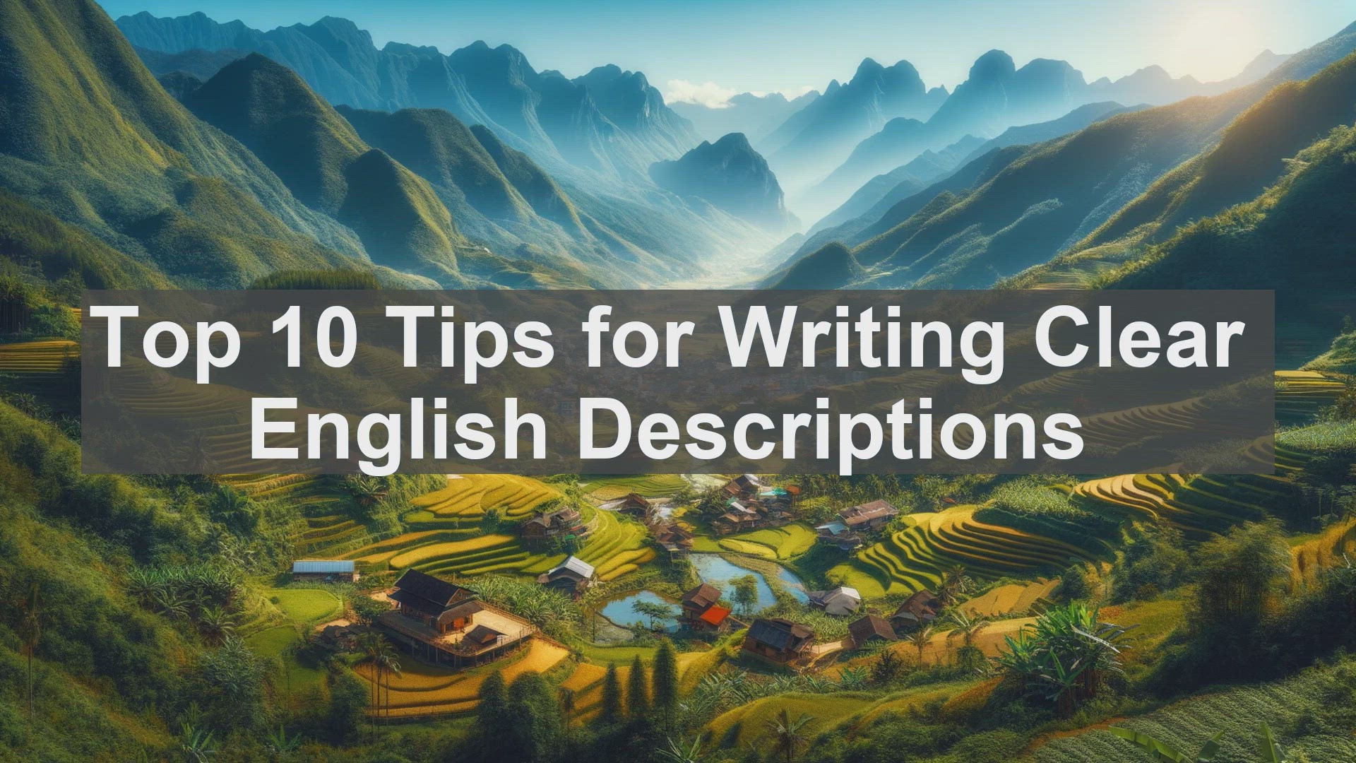 'Video thumbnail for Top 10 Tips for Writing Clear English Descriptions'