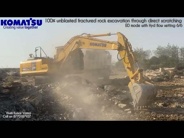 Video thumbnail for #Komatsu #PC225 - Hard Rock OB (without blasting) -13Bkts for 16m3 tipper
