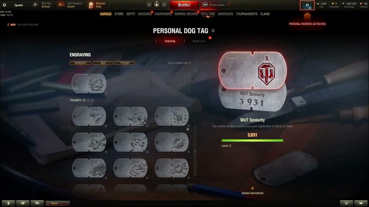 Video thumbnail for How To Change Dogtags In World Of Tanks