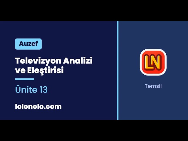Video thumbnail for Televizyon Analizi ve Eleştirisi Ünite 13 Deneme Sınavı