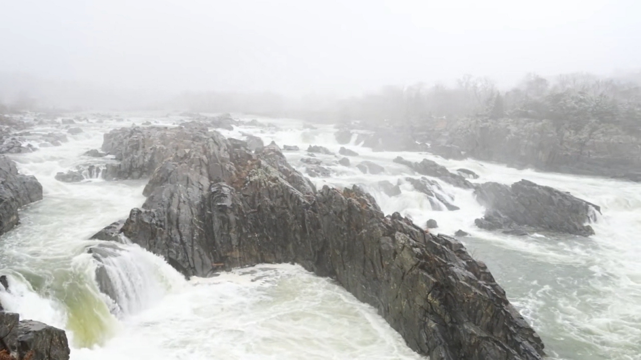 Video thumbnail for Winter Magic at Great Falls: Fog, Snow & Roaring River