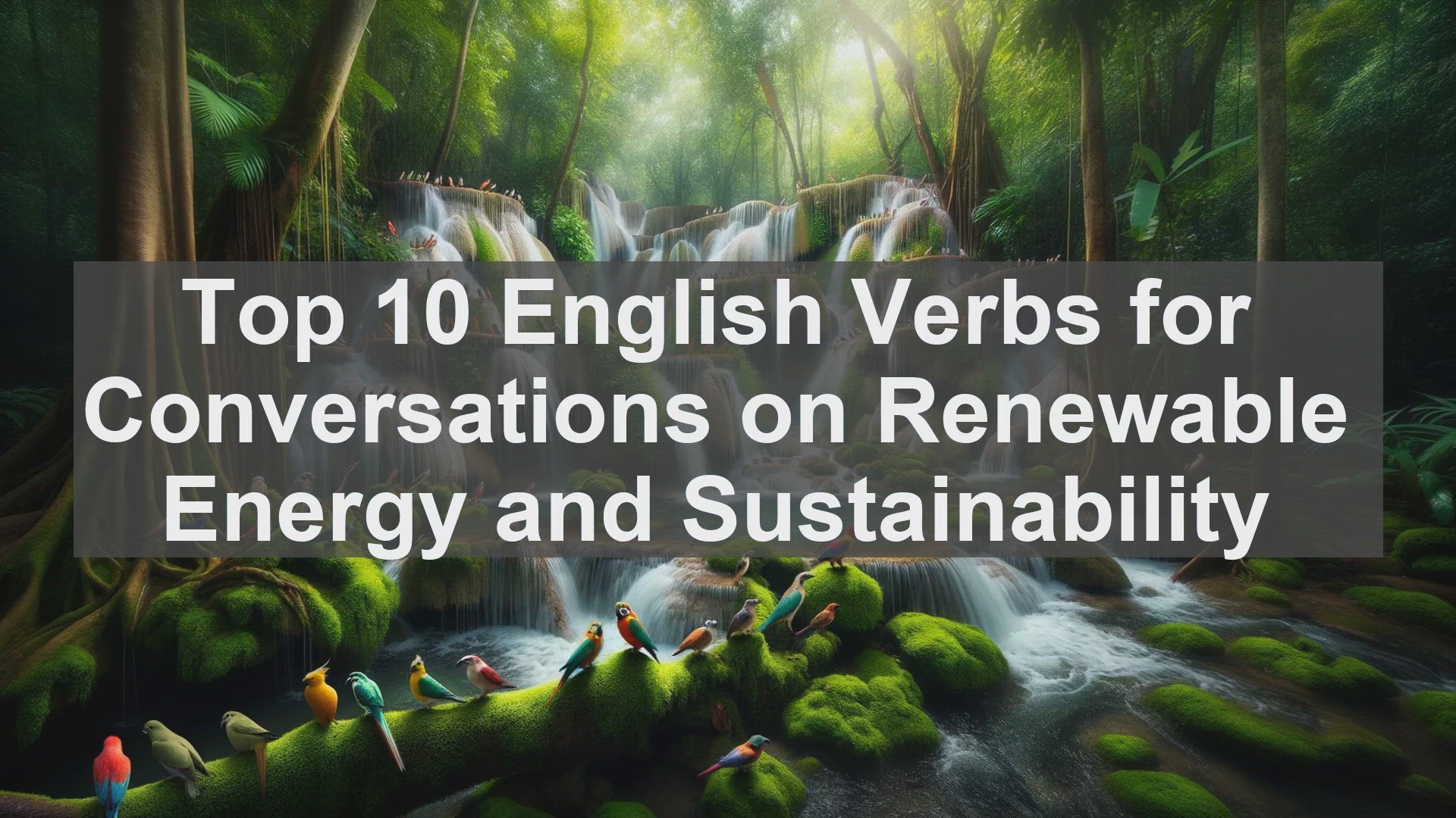 'Video thumbnail for Top 10 English Verbs for Conversations on Renewable Energy and Sustainability'