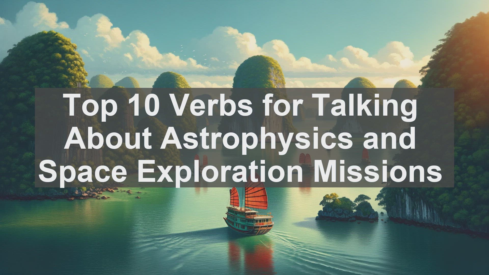'Video thumbnail for Top 10 Verbs for Talking About Astrophysics and Space Exploration Missions'