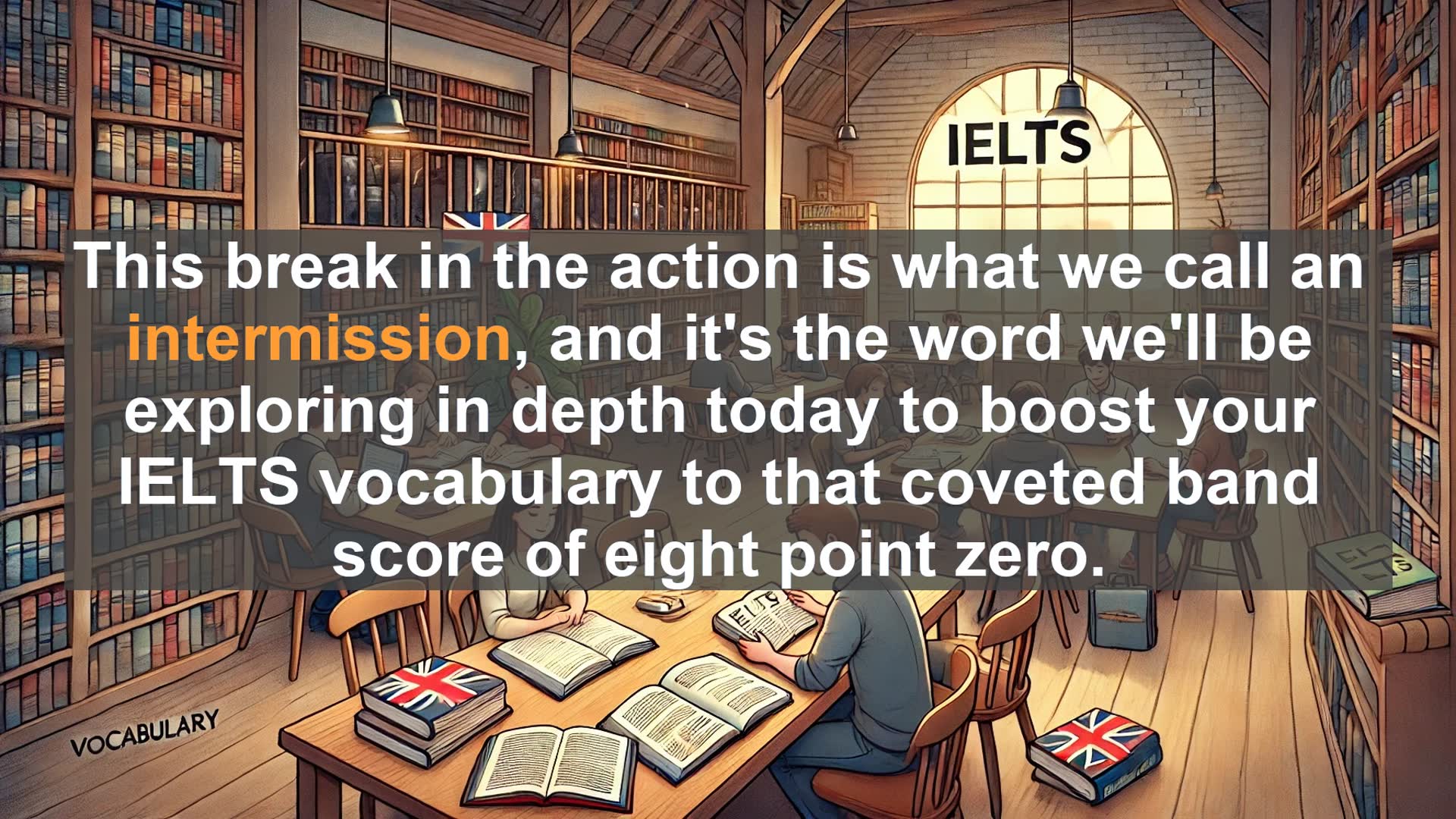 'Video thumbnail for 5000 Must Know IELTS 8.0 Vocabulary - Mastering 'Intermission': Boost Your IELTS Vocabulary'