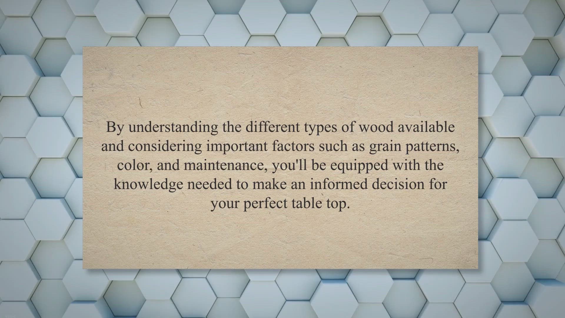 'Video thumbnail for Best wood for table tops'