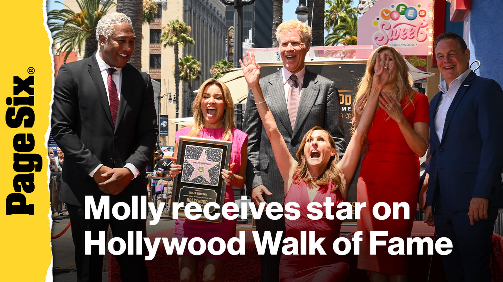 Video thumbnail for 'Molly Shannon saved SNL!': Will Ferrell gushes over comedian at Hollywood Walk of Fame