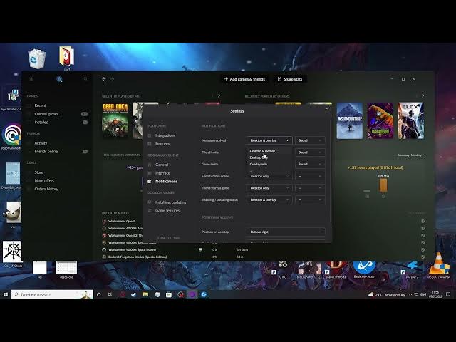 Video thumbnail for Gog Galaxy 2022 - How To Adjust Notification Settings