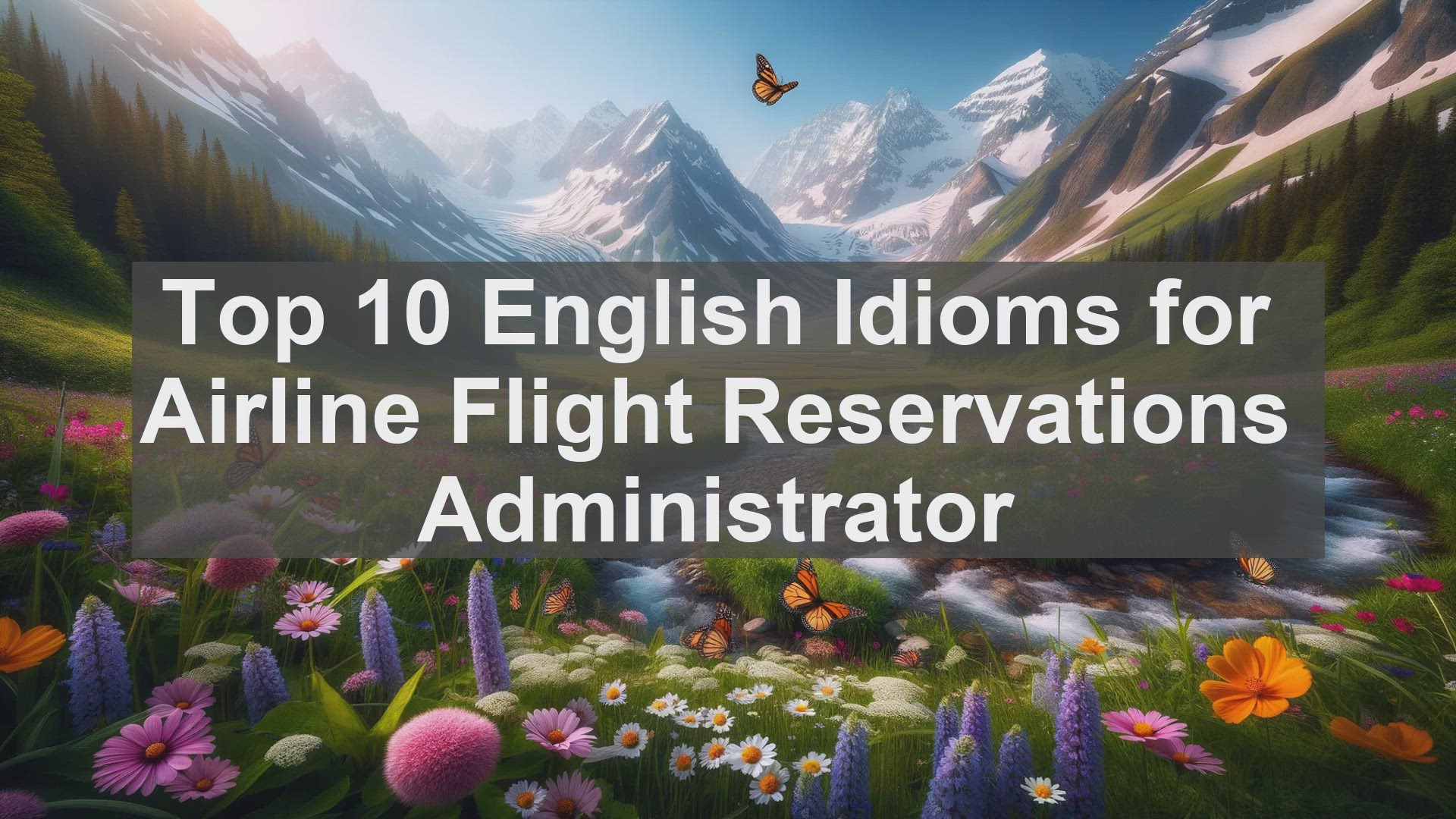 'Video thumbnail for Top 10 English Idioms for Airline Flight Reservations Administrator'