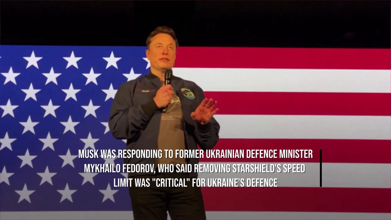 Video thumbnail for Musk Suggests US Government Behind Slowdown In Ukraine's Starshield System.