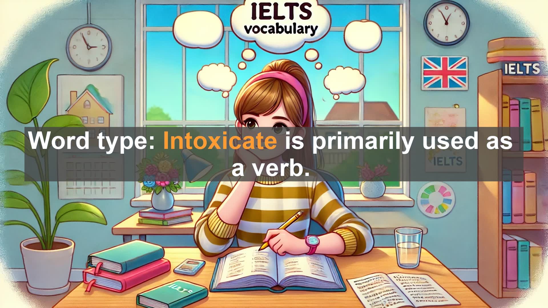 'Video thumbnail for 5000 Must Know IELTS 8.0 Vocabulary - Intoxicate: More Than Just a Drink-Related Word'
