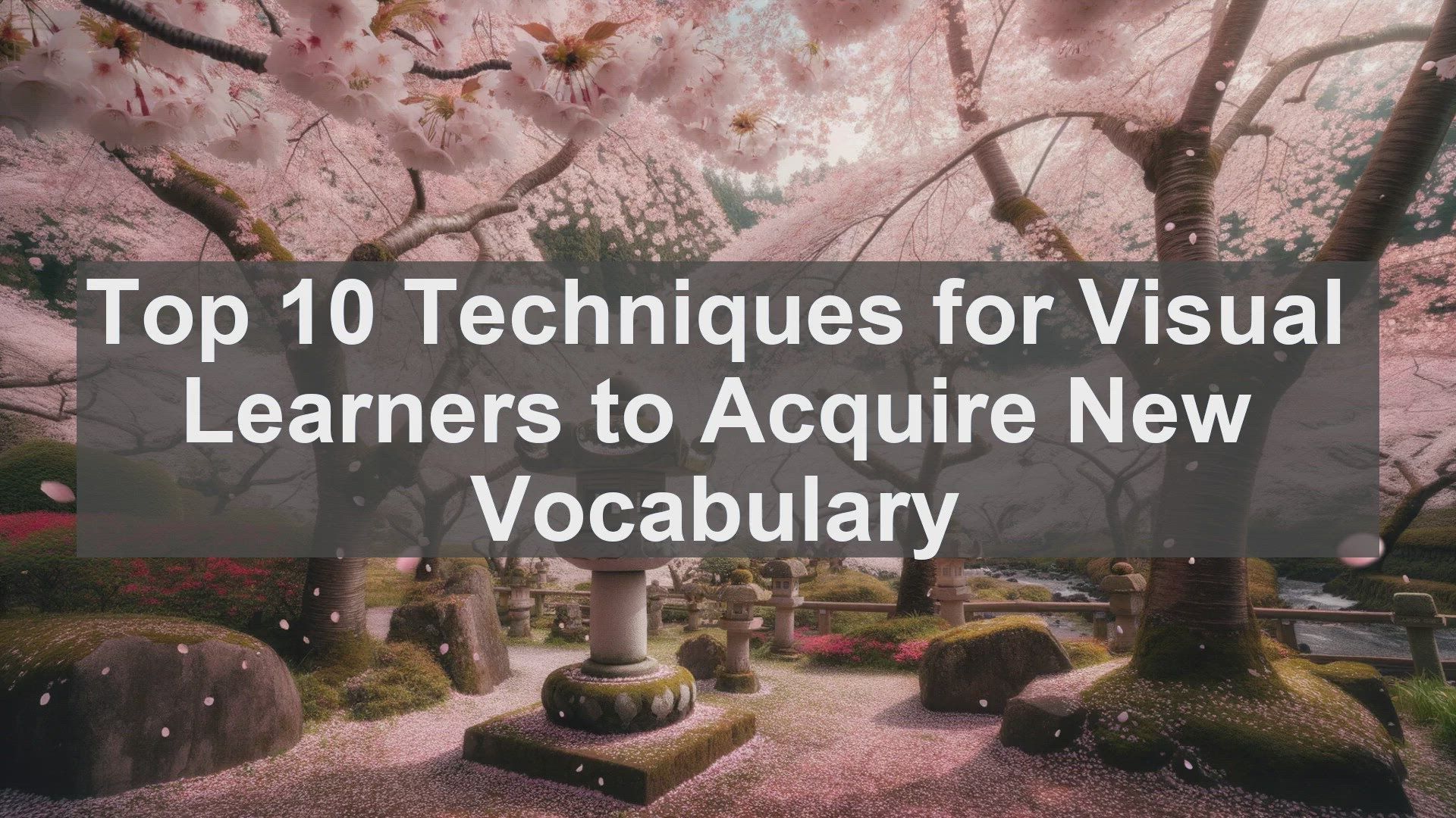'Video thumbnail for Top 10 Techniques for Visual Learners to Acquire New Vocabulary'