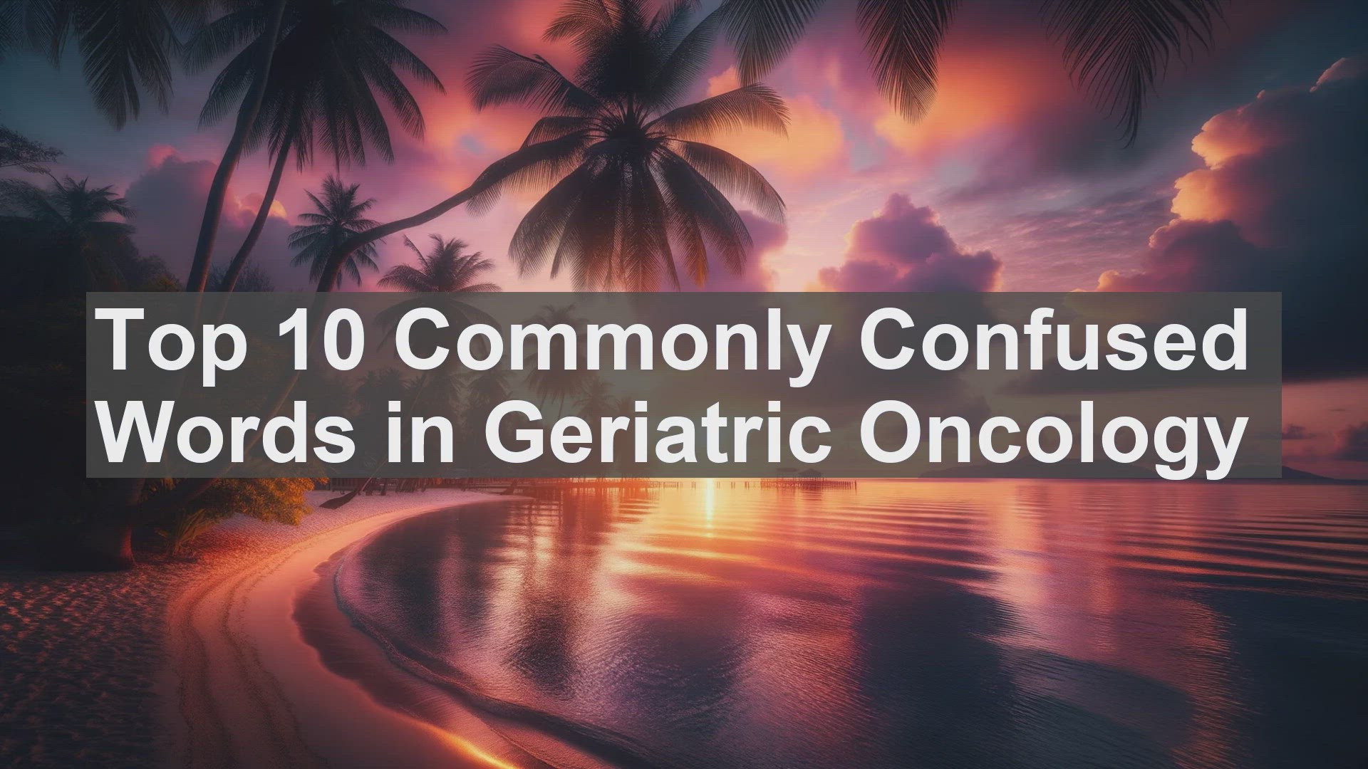 'Video thumbnail for Top 10 Commonly Confused Words in Geriatric Oncology'