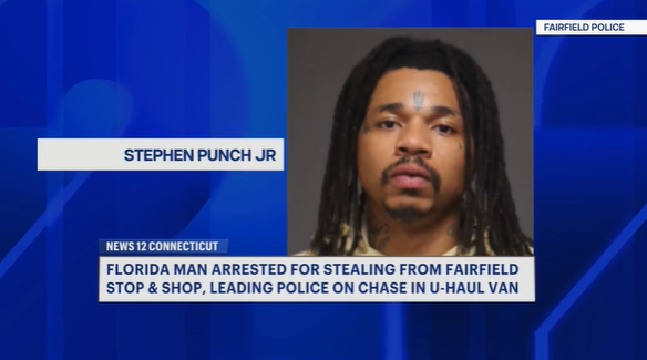 Video thumbnail for Florida man accused of stealing from Fairfield Stop & Shop, leading police on a chase