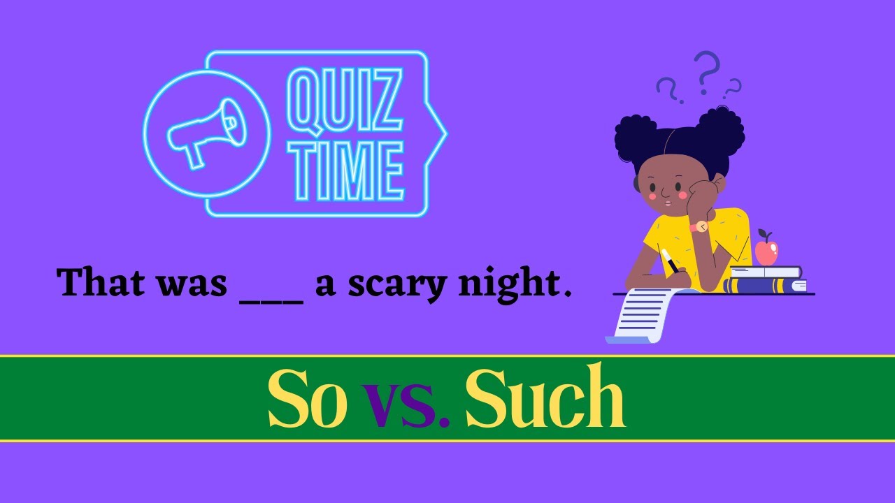 'Video thumbnail for Quiz || So vs Such || 10 Questions || Intermediate Level'