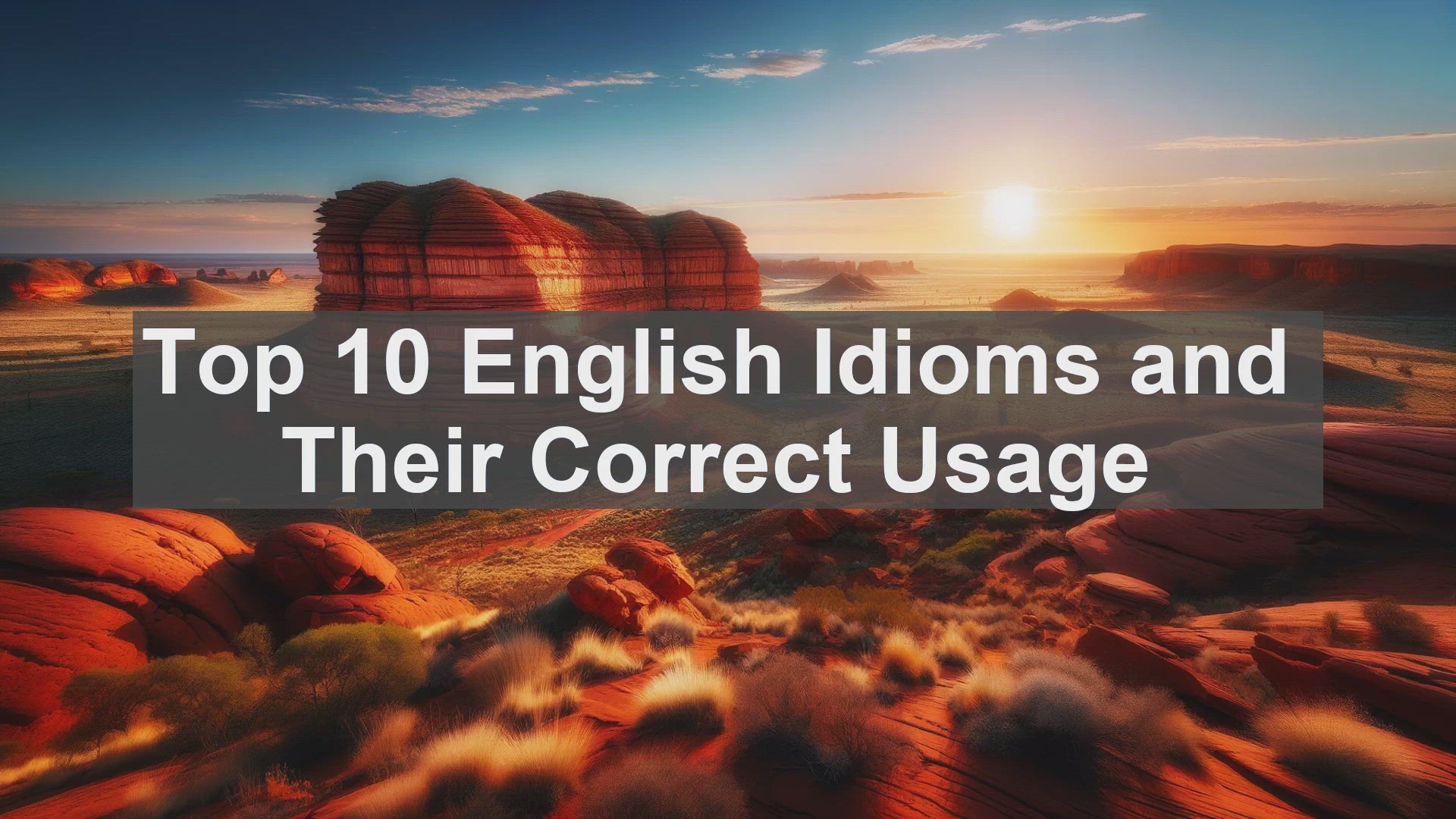 'Video thumbnail for Top 10 English Idioms and Their Correct Usage'