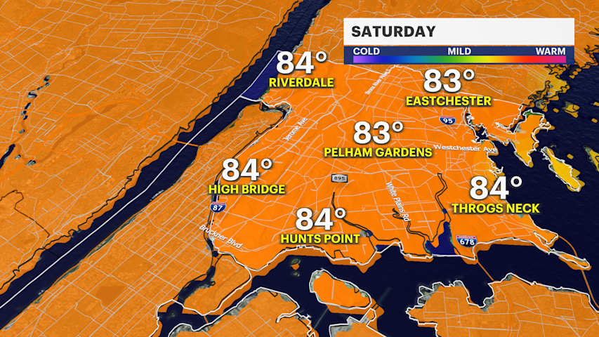 Video thumbnail for Beautiful start to the weekend in The Bronx, likely wet finish