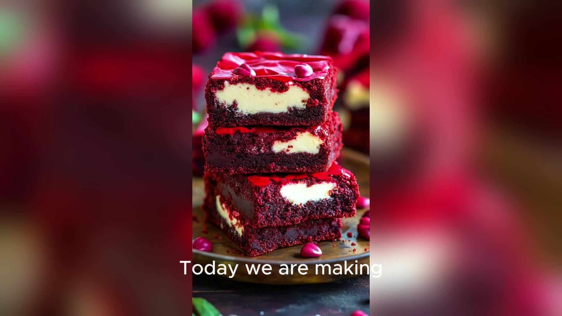 Video thumbnail for Red Velvet Cream Cheese Brownies