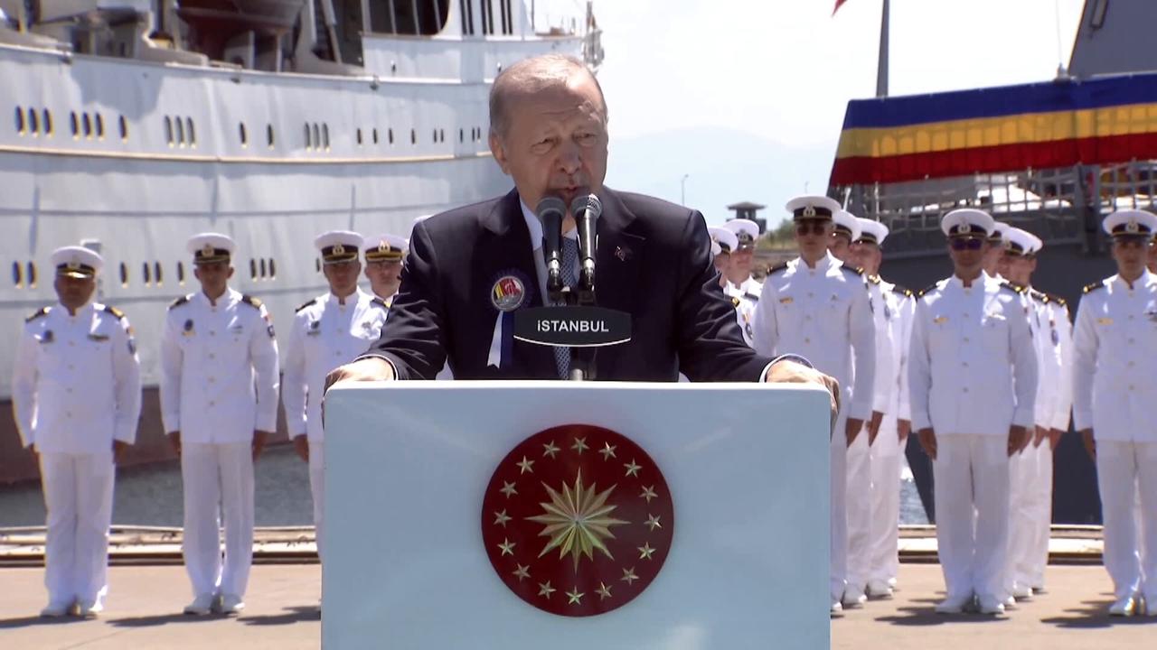 Video thumbnail for Türkiye: Türkiye exports warship to NATO, EU member for first time with Romania deal: President.