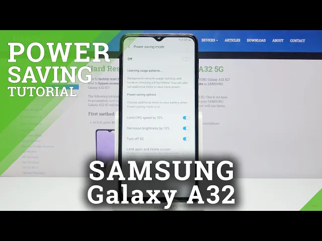 Video thumbnail for How to Allow Power Saving Mode in SAMSUNG Galaxy A32 – Extend Battery Life