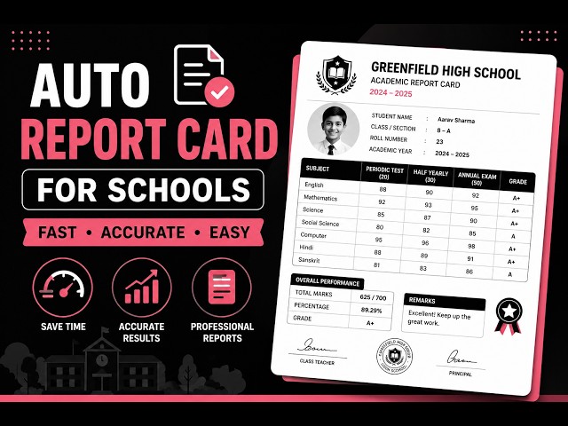 Video thumbnail for #0 Auto Report Card Generator for Schools in PHP Project Demo