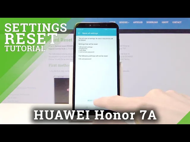 Video thumbnail for How to Reset Settings in HUAWEI Honor 7A – Restore Default Configuration