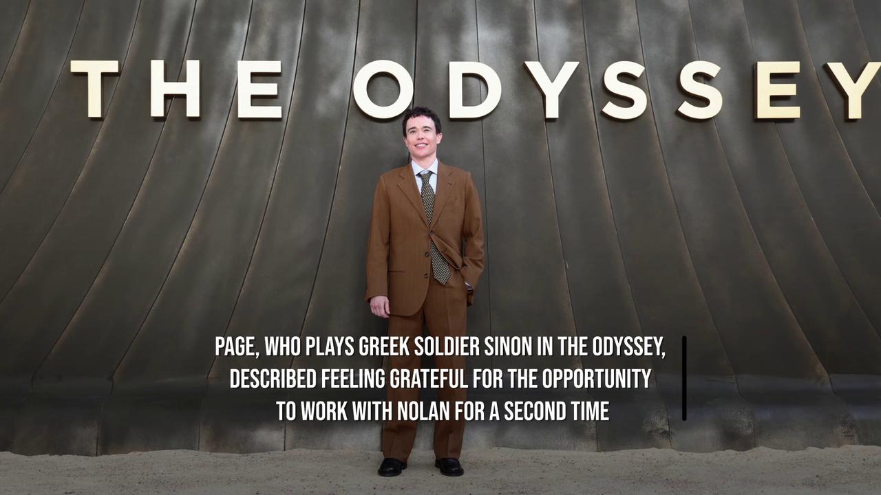 Video thumbnail for Elliot Page reveals The Odyssey script left him 'breathless'.