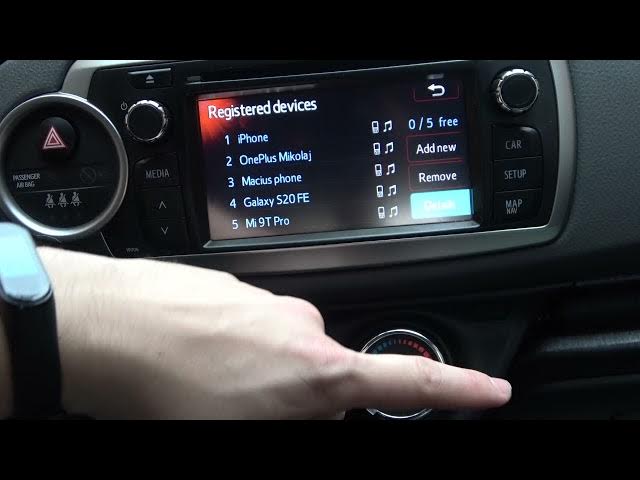 Video thumbnail for How to Check Registered Bluetooth Devices in Toyota Yaris III (2011 - 2020) - Bluetooth Devices
