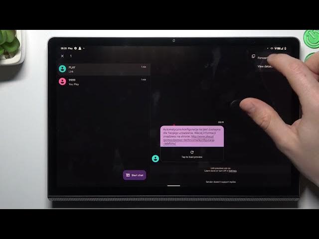 Video thumbnail for How to Forward Text Message in Lenovo Yoga Tab 11 - Send SMS Forward
